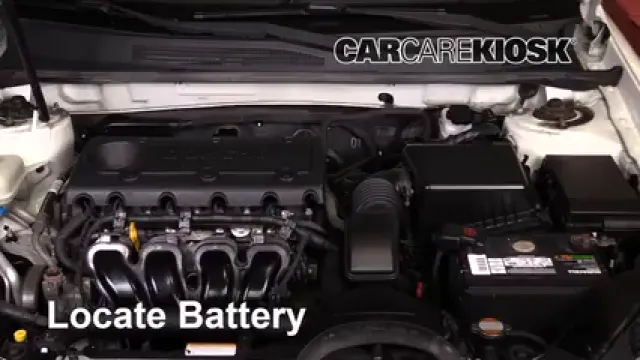 2009 Kia Optima EX 2.4L 4 Cyl. Battery Replace